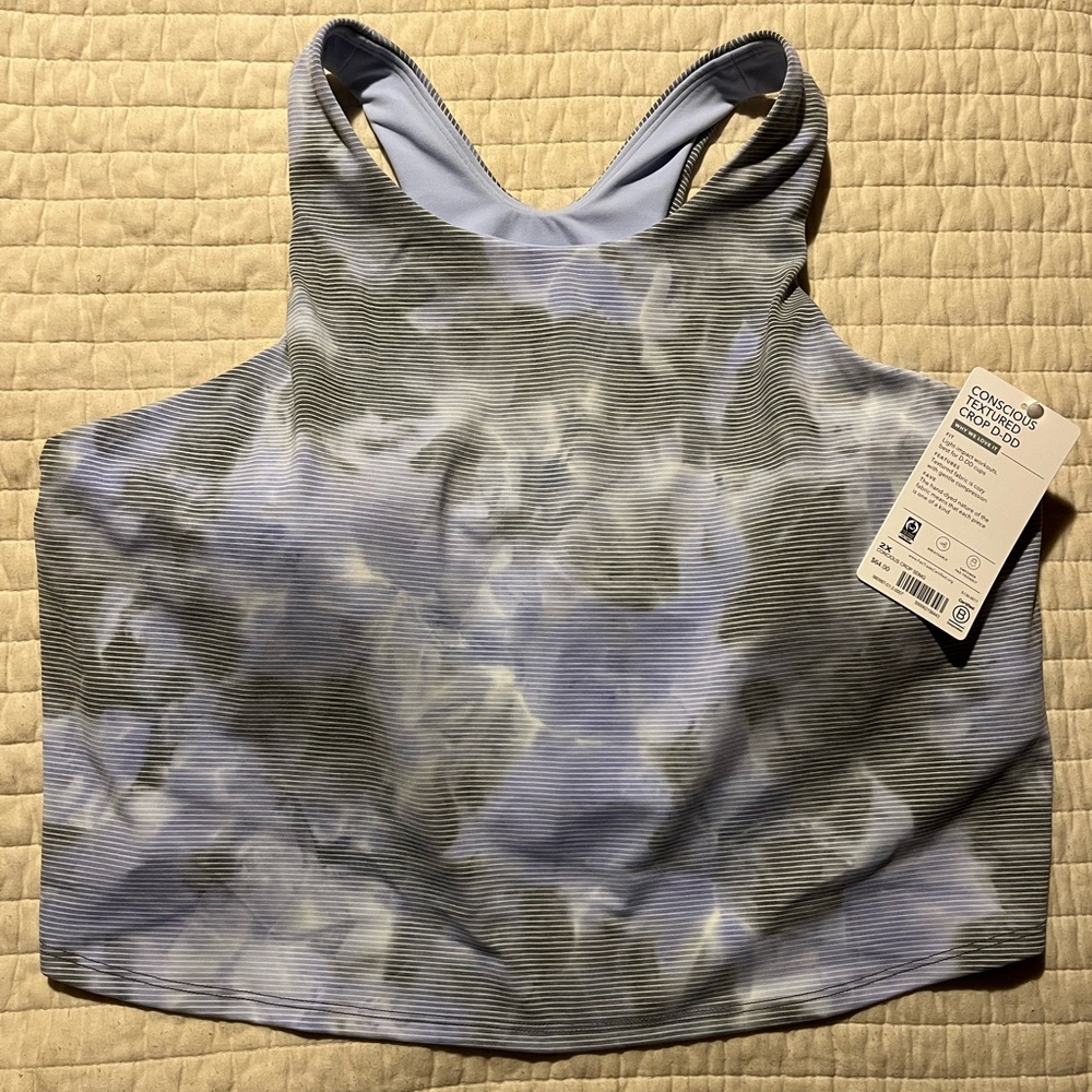 Athleta Conscious Textured Crop Size 2X (D-DD cups) NWT